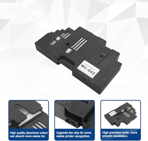 Image of MC-G02 Maintenance Box Cartridge Compatible for Canon GM2070 /G5070 /G6070 /G1020 /2020 /2060 /3020 /G3060 /G560 /G570 Printers (with chip Pack of 1pcs)