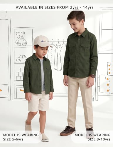 Image of Amazon Brand - Symbol Boys Cotton Double Pocket Full Sleeve Shirt