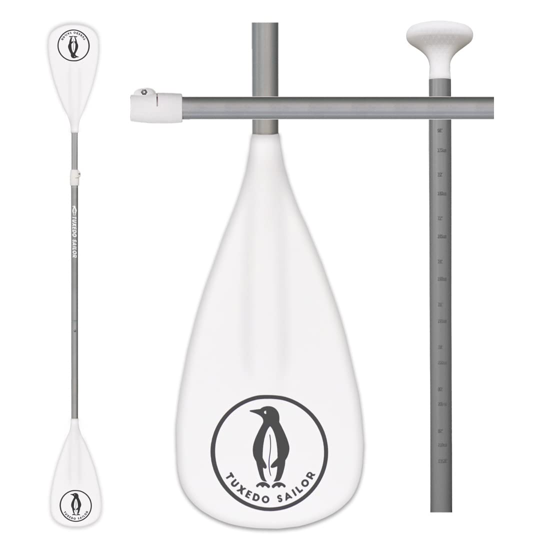 Tuxedo Sailor Sup Paddles - Paddle Board de paletas Ajustables de 3 Piezas – Paddle Board Ligero y Flotante – Durable y almacenable – Hojas de Nylon reforzadas