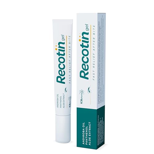 RECOTIN Gel para Picaduras de Mosquito 1x 20ml - 100% Ingredientes Naturales - Crema Alivio Eficaz contra el Picor tras Picaduras de Mosquitoes e Insectos