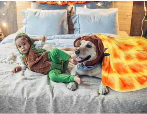 Image of Waffles Blanket for Kids, Funny Food Blanket, Novelty Gifts Soft Throw Blanket for Bed Couch or Travel - 49 inchs Orange