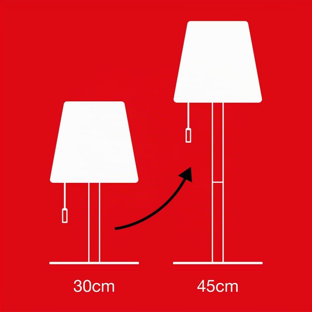 Xanlite, Lampe à Poser POP Abat-Jour Métal Rechargeable USB, Température de Couleur Réglable, Résistante IP44, Autonomie 8H, Idéale pour Extérieur et Intérieur, Gris