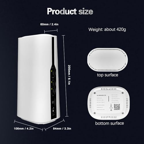 Image of 5G CPE Router with SIM Card Slot 2.4G 5.8G Dual Band Support 32 Users 5G NR NSA SA Wireless Internet Router for Home Work