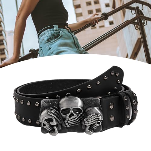 Skull Buckle Waist Belt Buckle Punk Trendy Chain Costume Belt For Wrap Dress Suit Skirt Jeans Jewelry2