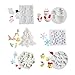 Produktbild Dulau 6 Stück Weihnachten Thema Silikonform, Weihnachts-Fondant-Formen Silikon Backform, Schneemann Schneeflocke Santa Silikonform für Muffins, Cupcakes, Kuchen, Pudding, Eiswürfel, Gelee