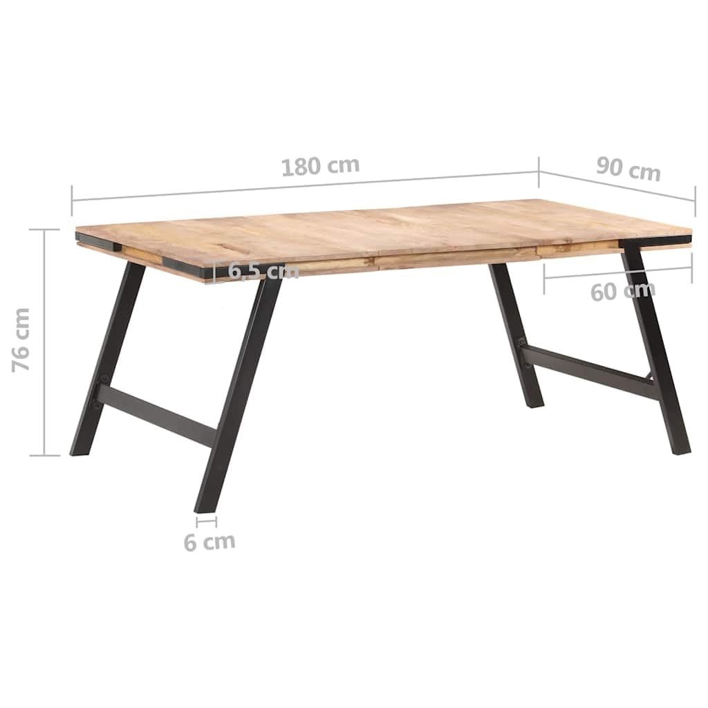 Table à Manger 180x90x76 cm Bois de Manguier Massif