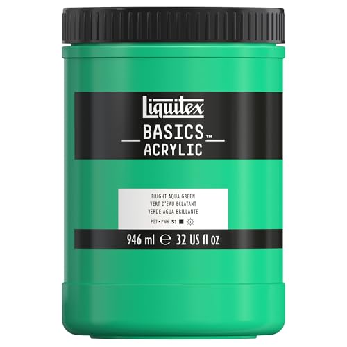 LIQUITEX Basics Acrylic Paint, Bright Aqua Green, 946 ml Pot