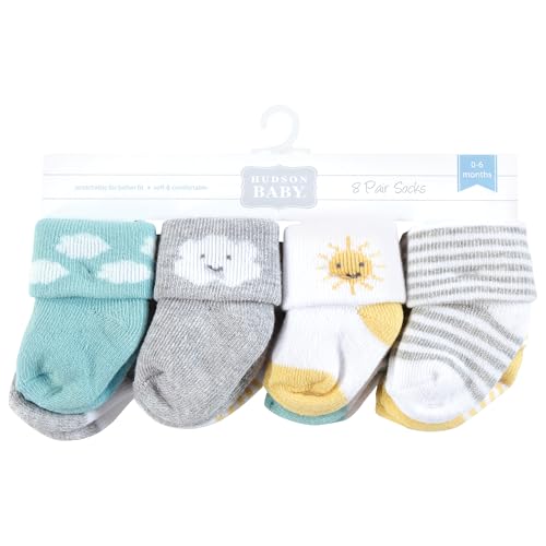 Hudson Baby baby-boys Cotton Rich Newborn and Terry Socks2