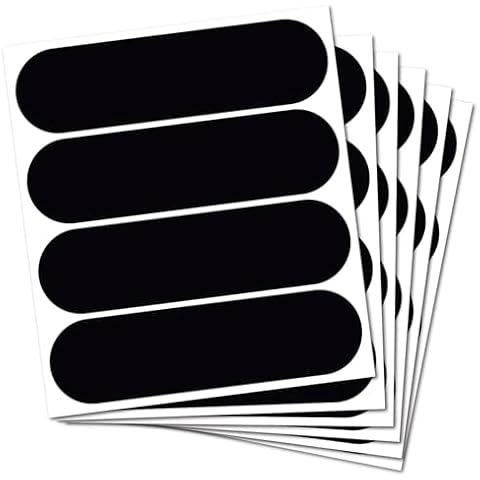 B REFLECTIVE, (6 Pack) 4 retro reflective stickers kit, Night visibility safety, Adhesive for motorbike Helmet/Scooter/Bike/Stroller/Buggy/Toys, 8,5 x 2,3 cm, Black Cover