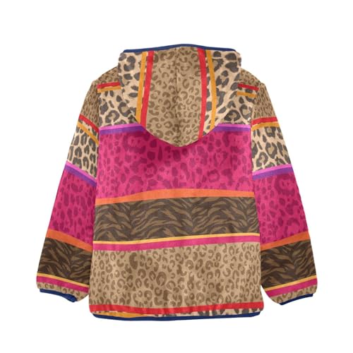 Tiger Stripes Colorful Animal Print Toddler Jackets for Boys Winter Outerwear Kids 3T-10T2