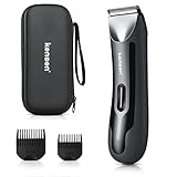 Kensen Intimrasierer Mann, Trimmer Herren Elektrisch, Körperhaartrimmer Herren mit LED-Licht Haarschneider Body Groomer Wasserdichter IPX7 Nass Trocken 100Min Laufzeit