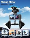Double Sided Adhesive Pads for Dash Cam 4PCS, 2.83" Square & 2.2" Round Heat-Resistant Heavy Duty Mounting Tape Kit, Universal Car Windshield Sticker for GPS/DashCamera Suction Cup Mount