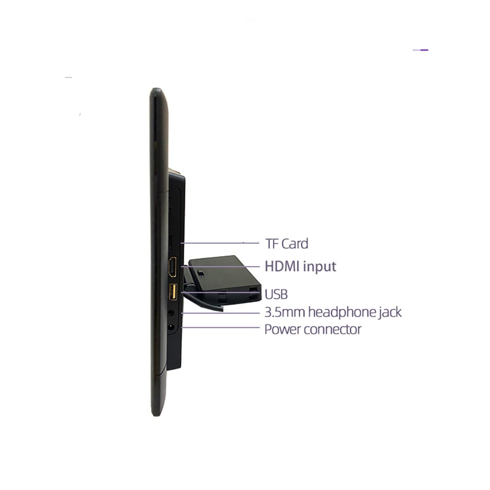 Monitor montowany za zagłówkiem samochodu 4K Ekran dotykowy 1080P 13 cali 3 + 32 GB Samochodowe tylne siedzenie Odtwarzacz wideo Link Rodzinne wycieczki(332 Black 13 inch 2)