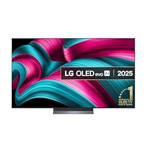 LG OLED65C55LA 65-Inch OLEDevo 4K UHD Smart TV, (α9 AI Processor Gen7, Dolby Atmos, Freeview Play and Amazon Alexa, 120Hz) [Model 2025]