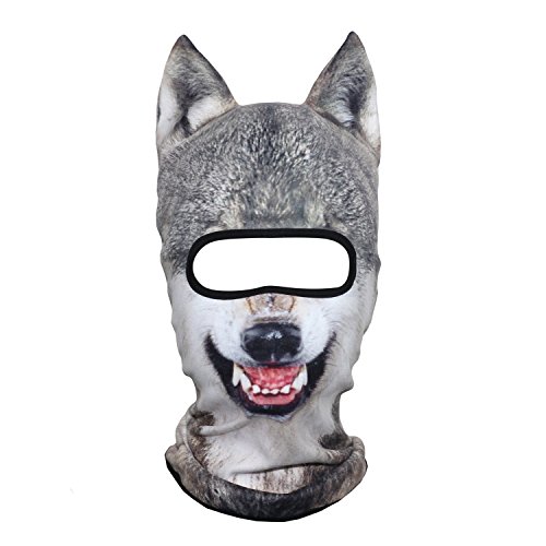 AXBXCX 3D Animal Ears Fleece Thermal Neck Warmer Windproof Hood Cover Face Mask