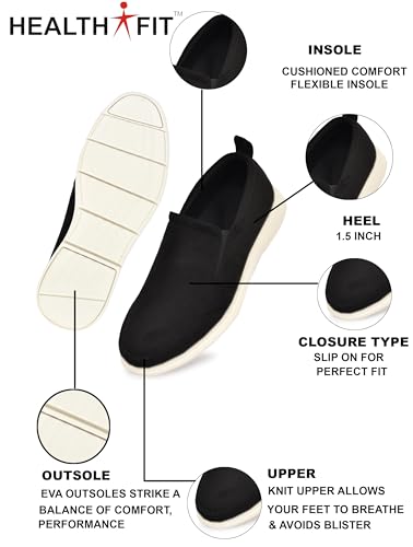 Image of HEALTH FIT Super Extra Soft Casual /Sports /Slip-on Sneakers /semi Formal Soft Cushioning Insole Running Walking Jogging Athletics Comfortable and Stylish Mens /gens Lightweight shoes-142