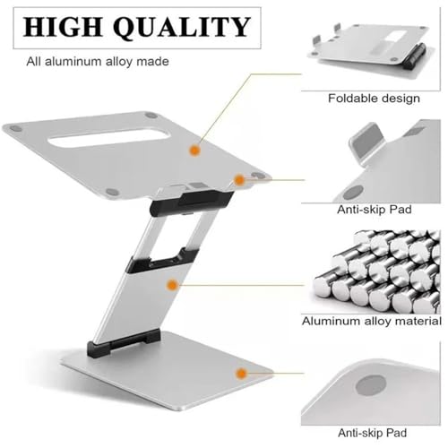Support pliable pour ordinateur portable avec refroidissement et hauteur réglable - 5