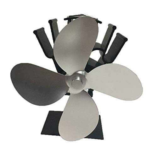 Kaminventilator Wärmebetriebene Lüfter Stromloser Ventilator 4 Rotorblätter Kamin Ofenventilator Kaminöfen ohne Strom Umweltfreundlich 4