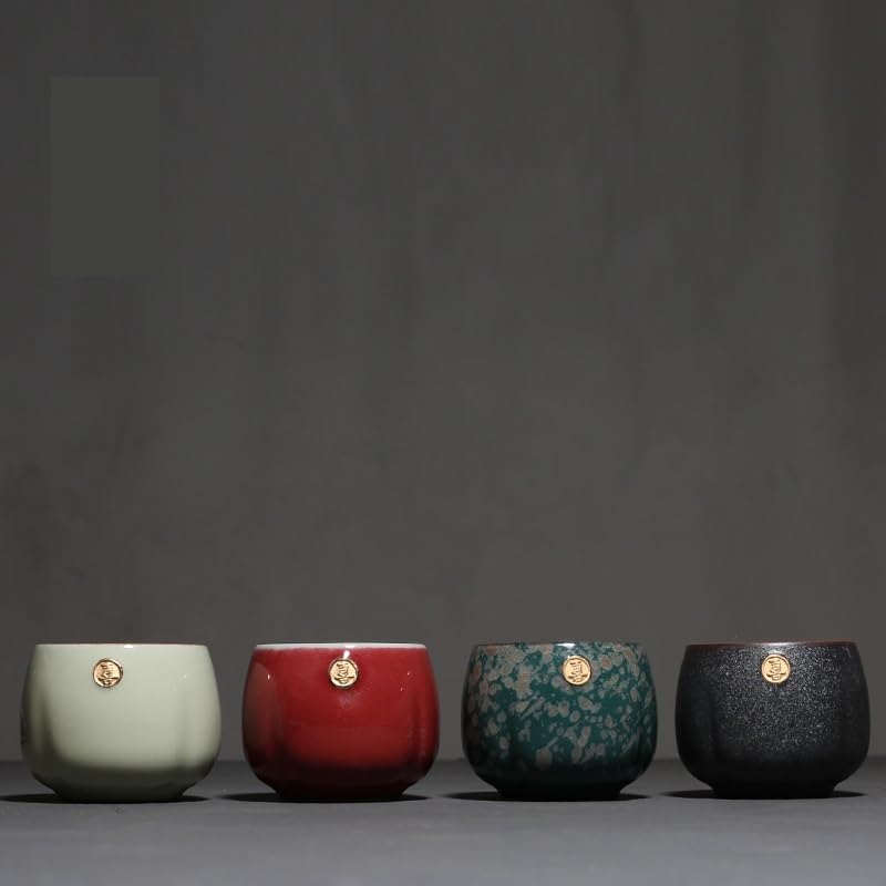 Ceramiczna filiżanka do herbaty filiżanka do herbaty retro wypalana w piecu kamionka mistrz kubek prosty rustykalny kubek do herbaty zestaw do herbaty Kung Fu zestaw filiżanek do herbaty