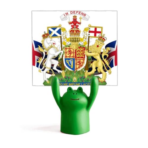 Porte-mémo grenouille et emblème Royaume-Uni, cadeau déco original