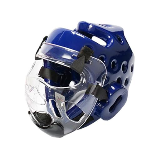Casque intégral de kickboxing enfant bleu pour absorber tous les chocs