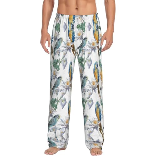 Pantalon de pyjama léger homme vêtement de nuit perroquets