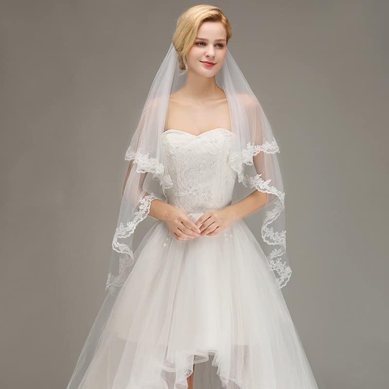 Veli Corti in Tulle da Sposa con Pettine Velo da Sposa Velo da Spalla Elegante 2 Strati Velo da Testa per scattare Foto Velo da Sposa in Tulle