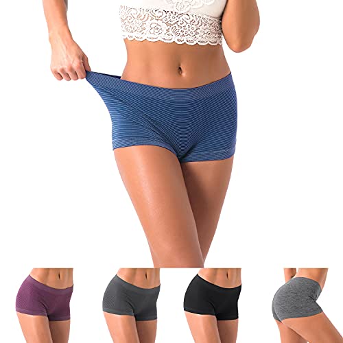 Women's Boyshort Panties Seamless Underwear No Show Cheeky Panty Soft Stretch Boxer Briefs â€¦