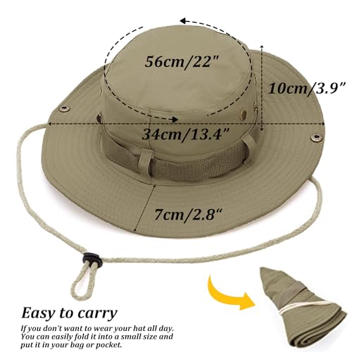 Favuit Sonnenhut, Boonie Hut Herren Damen Buschhut Breite Krempe Outdoor Hat UV Schutz Sonnenschutz Faltbar Wanderhut Fischerhut Gartenhut Anglerhut Buschhüte