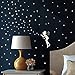 Wandtattoo-Loft Parete Fluorescente Elfo “Fata con di e Punti Luminosi di Luminoso Pellicola Autoadesiva (Luminoso al Buio) per Un Grande Cielo Stellato in Camera o Camera Letto