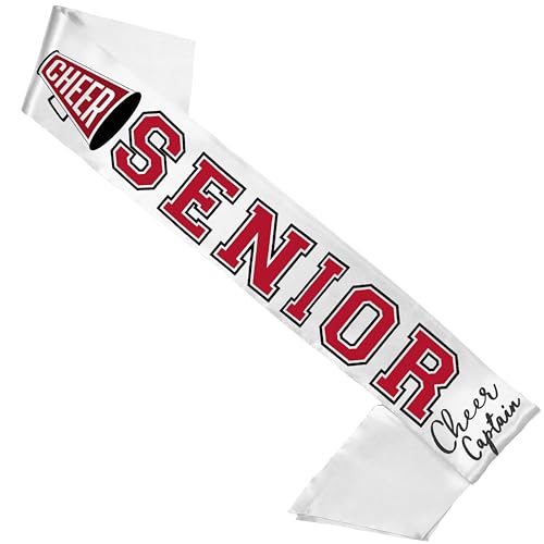 Cheer Senior Sash Maroon - PREMIUM GRADE SATIN Sashes - Burgundy Cheer Squad Supplies and Gifts