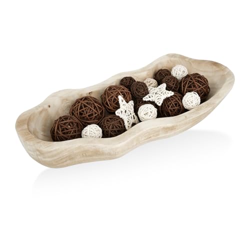 PEDOBALI 1 Pcs 16 Inch Wavy Live Edge Dough Bowl