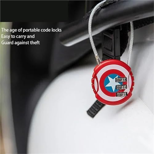 Candado de combinación con cable flexible para proteger mochilas escolares 4