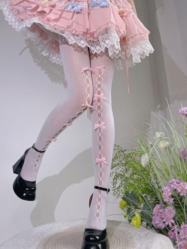 Dorilin Womens Fishnet Tights with Bows Lolita Fishnet Stockings 80S 90S Gothic Leggings2