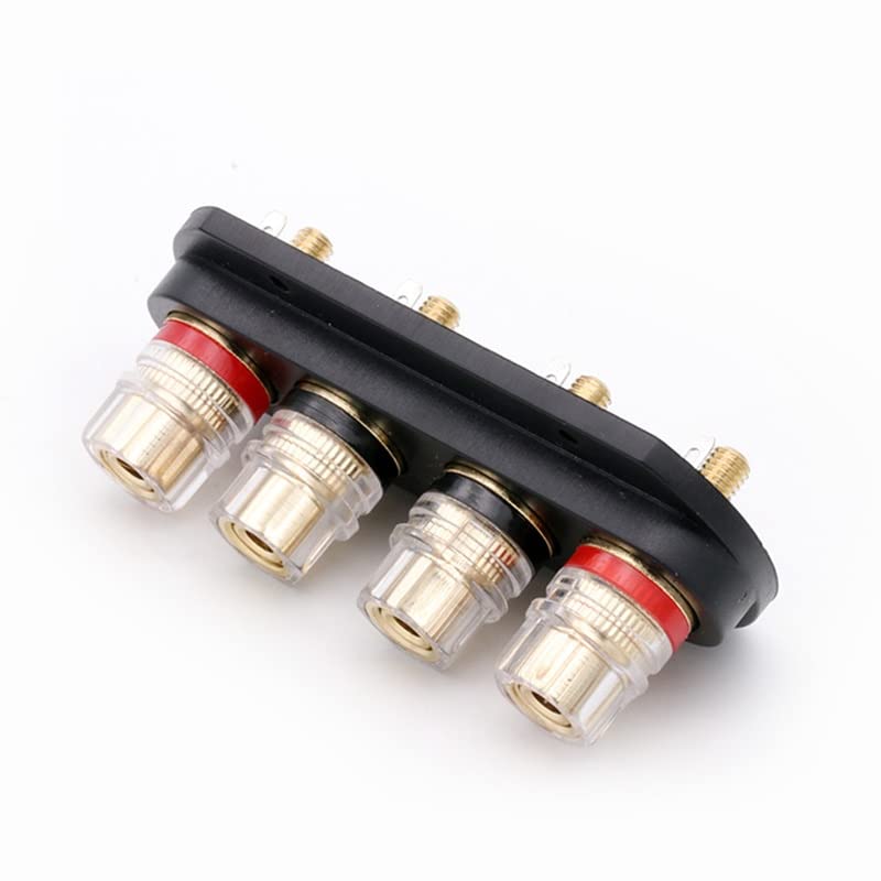 WALNUTS 2/4/6 Posizioni Pin Piegato Jack Audio Esterno Amplificatore for Altoparlanti Spina a Banana Presa da 4mm connettore morsettiera a Vite (Color : A3