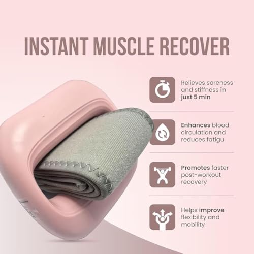 Image of Fascial Massage Ring Percussion Muscle Ring Massager with Belt for Muscle Relaxation Legs Mini Gun Massager for Full Body Massage | Relief & Relaxation for Men and Women - (multi-pink)