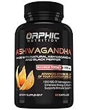Max Potency Organic Ashwagandha Capsules with Black Pepper 1950 mg - Anti-Anxiety Supplements for...