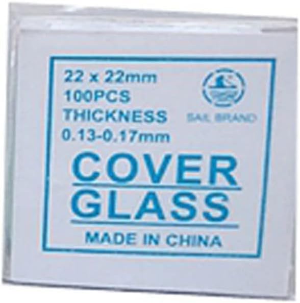 Lab Microscope Slides 22x22mm 100 pcs Optical Biomicroscope Glass Cover Slips Microscope Parts