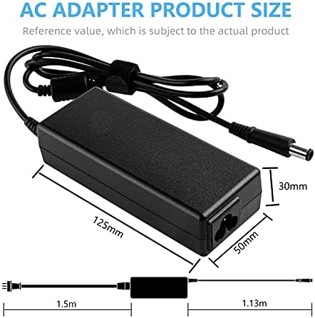 90W Power Adapter Charger for HP EliteBook 820 840 850 G1 G2 8440p 8460p, Probook 430 440 450 455 G1 G2 4430s 4530s 6470b 6570b, Pavilion DV7 DV6 DV5 DV4 DM4 G7 G6, Compaq Cq57 Cq58 Cq617.4 x 5.0mm
