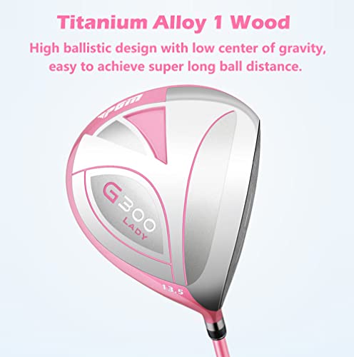 Conjuntos-de-Golf-para-MujerSet-Completo-para-Principiantes11-Palos-de-Golf-con-Bolsa-de-TransporteEje-de-GrafitoMujer-Mano-Derecha