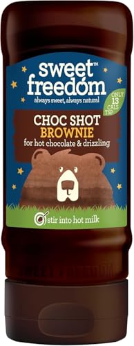Sweet Freedom Choc Shot Brownie 320 g Refined Sugar Free Chocolate Syrup for Coffee Milkshakes & Baking High Fibre Vegan Only 13 Calories Per Teaspoon (Pack of 1)