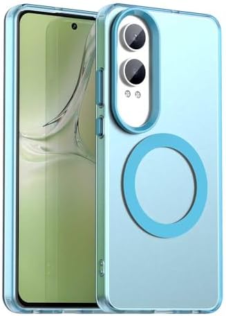 Pzwoxukhov Compatible with OnePlus Nord CE4 Lite Case Cover,Supports Wireless Charging,Shockproof Magnetic Phone Case，Compatible with OnePlus Nord CE4 Lite Case Blue