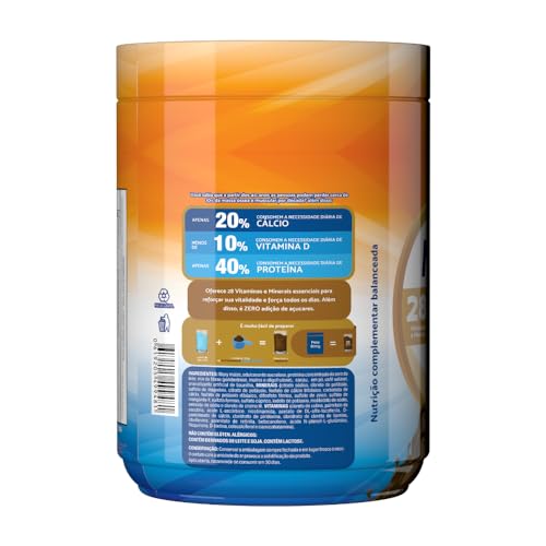 Nutra Senior Adulto 50+ ZERO AÇUCAR Complemento Alimentar 800g - 28 Vitaminas e Minerais (Cappuccino