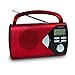 Produktbild MOOOV 477201 Tragbares Radio mit Griff mit Batteriebetrieb On-Screen-Display, Rot