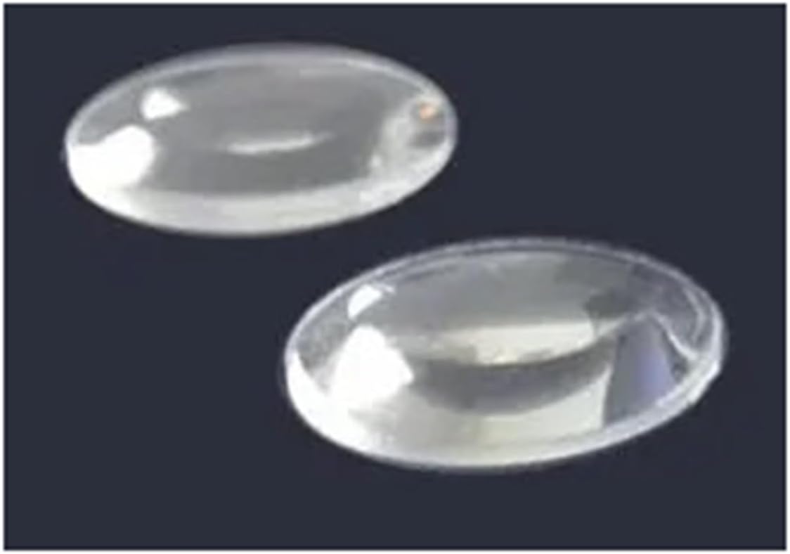 Prisms & Kaleidoscopes 2PCS 7mm 8mm 10mm Optical Plastic Double Convex Lens Length LED Concentrator Lenses Light Lentes Science Classroom Optics Kits (Size : 8mmF12mm)
