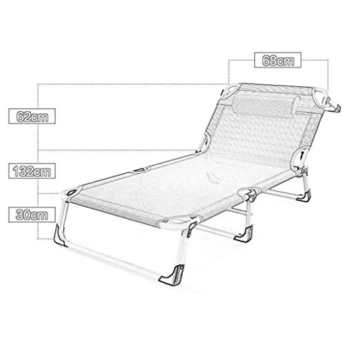 Tuinstoelen en fauteuils ligstoelen ligstoel XITER Zero Gravity Loungestoel Verstelbare fauteuil Opvouwbaar Ligbed Camping Zonnebaden Strand Chaise Lounge (Kleur: bruin) - Afbeelding 4