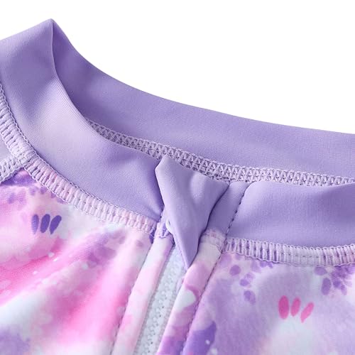 Image of Girls Swimsuit Long Sleeve Rash Guards Swim Suit 4-12Y