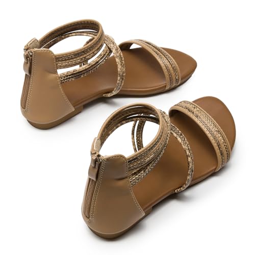 youngshow Women's Sandals Elastic Strappy String Thong Ankle Strap Flip Flops Summer Beach Gladiator Shoes Black3