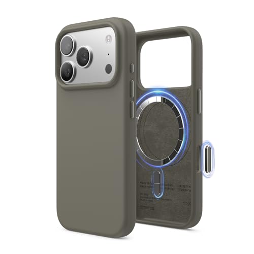 elago for iPhone 17 Pro Case Premium Magnetic Silicone Case Compatible with MagSafe Liquid Silicone Material Protective Cover Shockproof Slim Phone 6.3 inch (Medium Grey)