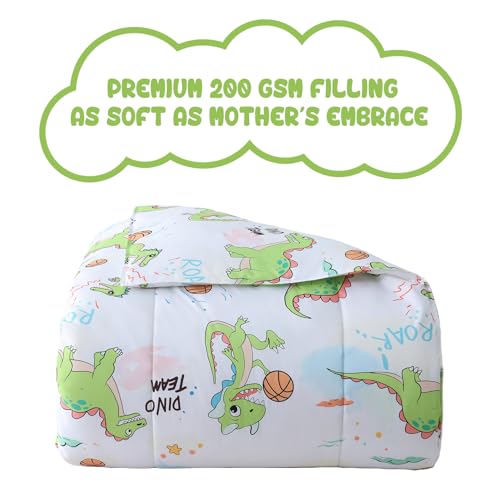 Image of Cute Dinosaur Full Size Bed Comforter Kids Bedding Set